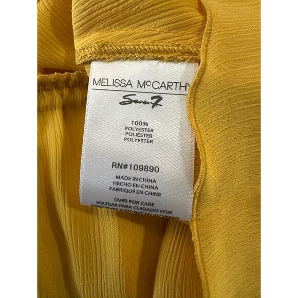 NWT Melissa McCarthy Seven7 Drape Faux Wrap Sleeveless Satin Blouse Plus Size 2X - Picture 10 of 15